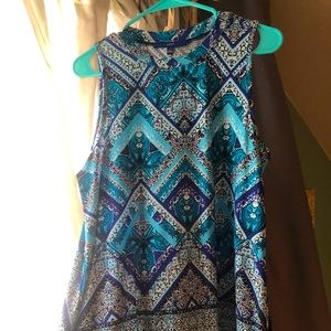 Apt. 9 Blue, dress tank top- size L